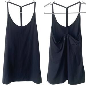 NIKE DRI FIT Activewear Racerback Tank Top Size Small Black Stretch Performance